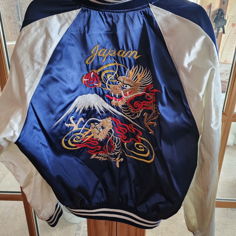 Blue and White Embroidered Japan Jacket